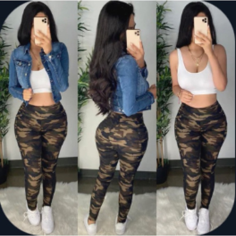 Tinas Fashion Army Camouflage Leggings NWT